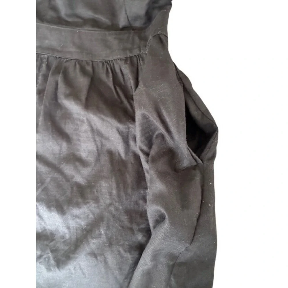Tulle‎ Womens Black Sleeveless Fit and Flare Dress Tie Back Pockets Size S